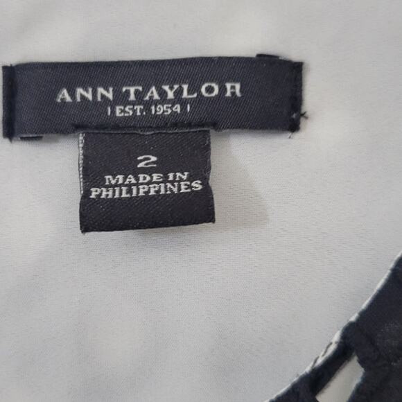 Ann Taylor Dress Womens Size 2 Tweed Eyelet Dressy Sleek Refined Preppy Corpcore - Picture 6 of 7